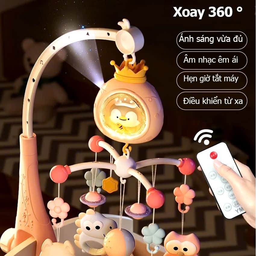Ảnh Đồ Chơi Treo Nôi Cho Bé TNBOOKS Xoay 360 Kích Thích Thị Giác Có Hộp Nhạc, Chế Độ Tự Tắt 2