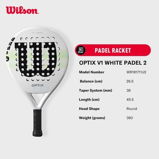 Wilson Optix V1 White Padel Vợt Padel WR181711U2