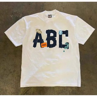 Áo Phông Hè Nam Nữ Cổ Tròn Đẹp In Họa Tiết ABC Siêu Đẹp Trẻ Trung, Chất Vải Cotton Khô Siêu Thoáng Mát