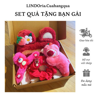 Set Quà Tặng Sinh Nhật Cute LINDOria, Quà Tặng 20/10, 8/3, Sinh Nhật, Kỷ Niệm, Phụ kiện Gấu Dâu