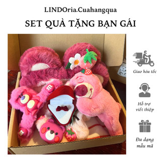 Set Quà Tặng Gấu Dâu Xinh LINDOria, Quà tặng Bạn Gái Đặc Biệt, Sinh Nhật, Kỷ Niệm, 14/2, 20/10, 8/3