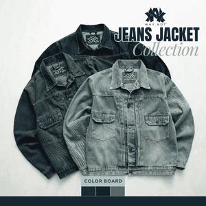 WHY.NOT Jeans Jacket Collection- Áo Khoác Jean Nam Form Rộng Màu Indigo, Dusty Blue, Retro Blue