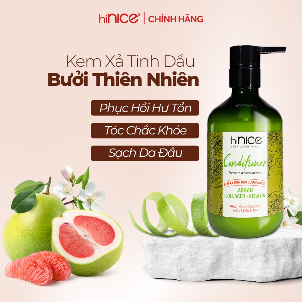 Ảnh Kem Xả Tinh Dầu Bưởi Thiên Nhiên hiNICE Grapefruit Conditioner Hỗ Trợ Phục Hồi Tóc, Giảm Rụng Tóc 3