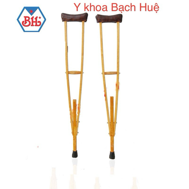 Nạng chống nách bằng gỗ, nạng tập đi bằng gỗ