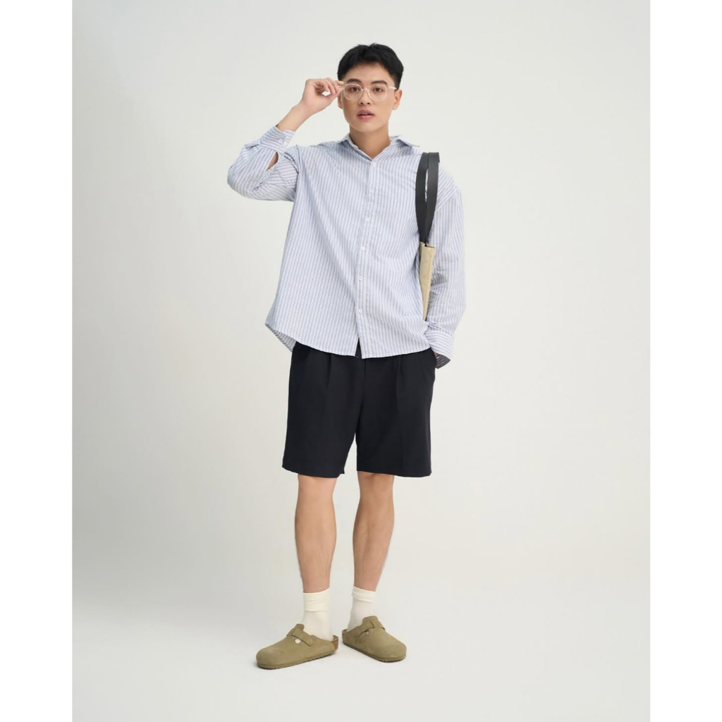 Quần Short Nam Xếp Ly Cạp Nửa Chun RT CLASSY Phong Cách Hàn Quốc Trẻ Trung