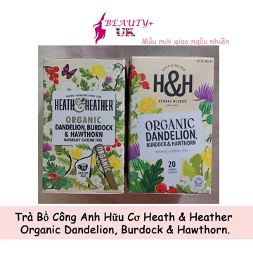 Trà Bồ Công Anh Hữu Cơ Heath & Heather Organic Dandelion Burdock Hawthorn 20 gói