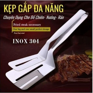 Kẹp Lật Thức Ăn Inox 304 Chuyên Dụng Gắp Đồ Chiên Rán Dài 25cm