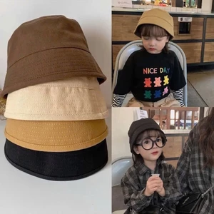 Mũ cho bé gái bé trai bucket kaki, nón vành cho bé từ 8 tháng đến 6 tuổi phong cách Hàn Quốc