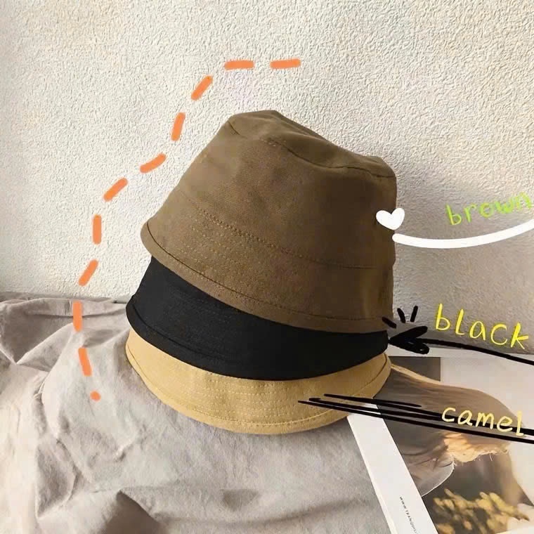 Mũ cho bé gái bé trai bucket kaki, nón vành cho bé từ 8 tháng đến 6 tuổi phong cách Hàn Quốc