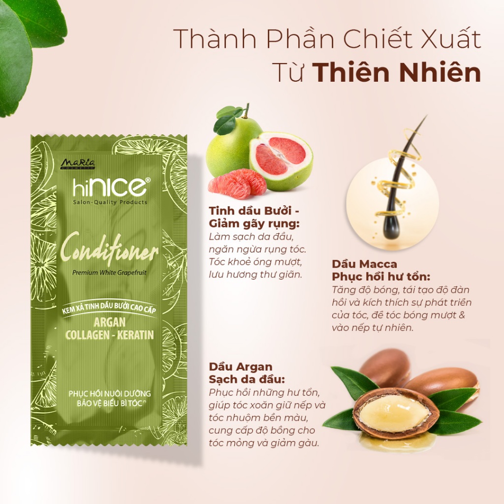 Ảnh Dây Dầu Gội Tinh Dầu Bưởi Thiên Nhiên hiNICE Grapefruit Shampoo Hỗ Trợ Giảm Rụng Tóc 3