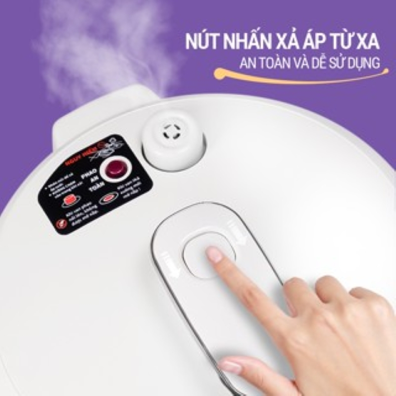 Ảnh Nồi áp suất Masuto 5L phiên bản nâng cấp kho hầm nhừ, nấu cơm nấu lẩu mở nắp đa năng 4