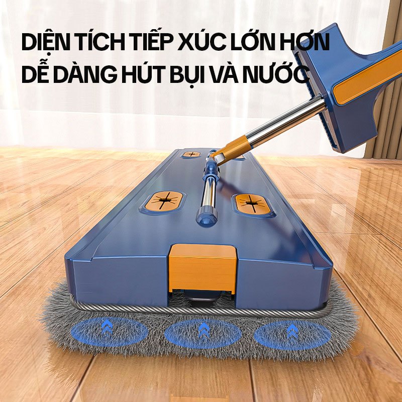 Ảnh Cây Lau Nhà Tự Vắt KITIMOP MONSTER 45CM - Chổi Lau Nhà Tự Vắt Thông Minh Xoay 360 Độ, Lau Sàn Làm Sạch 3