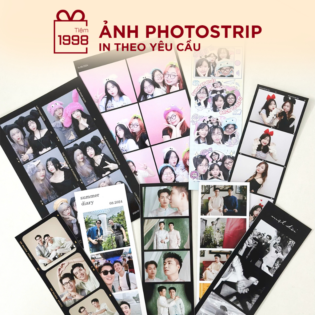 Tiệm Quà Tặng 1998 | Ảnh Photostrip 5x15cm basic | Ảnh photobooth | In ...