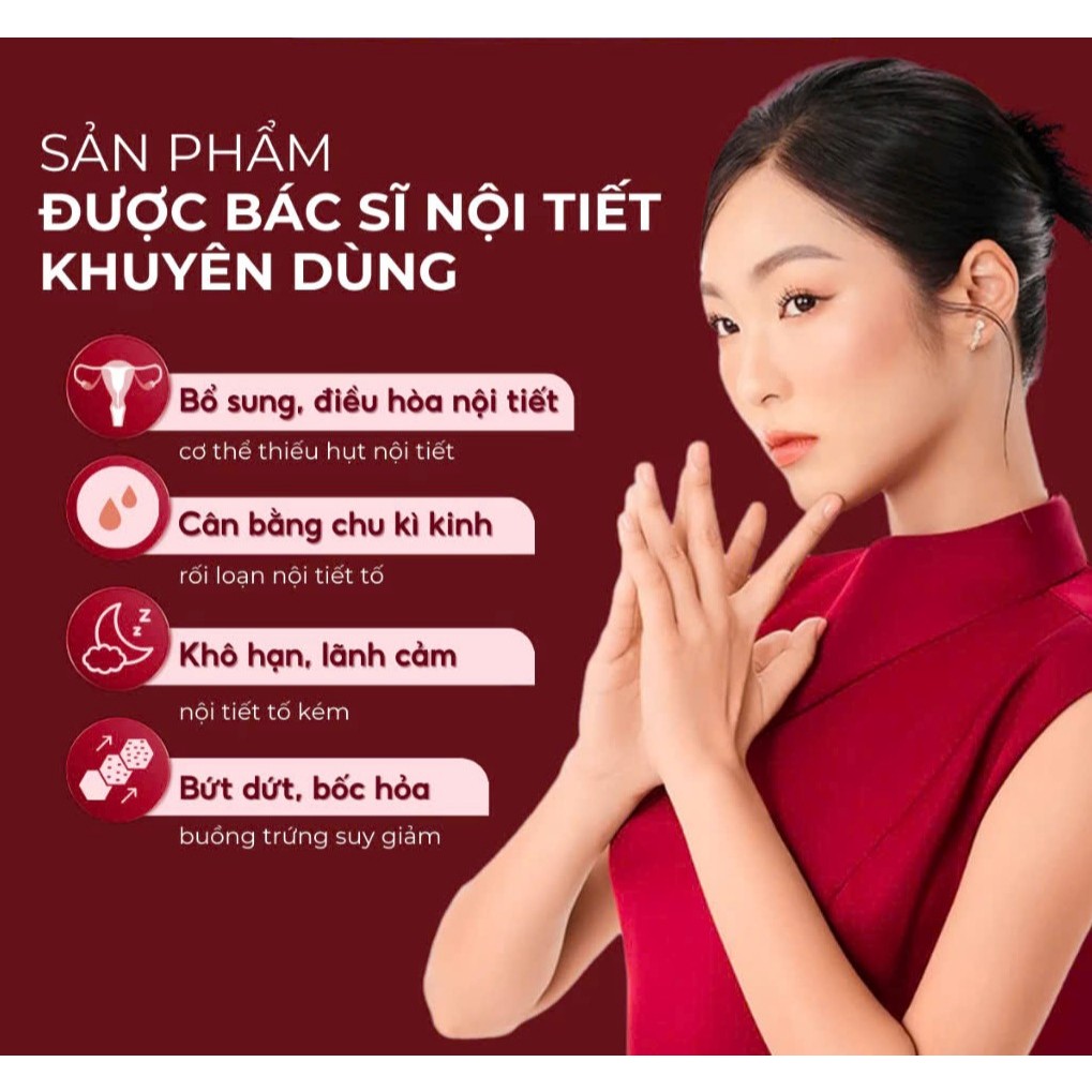 Viên uống nội tiết Manhae Vitavea Pháp cân bằng hỗ trợ sinh lý, làm đẹp da, tóc, móng Hàng công ty