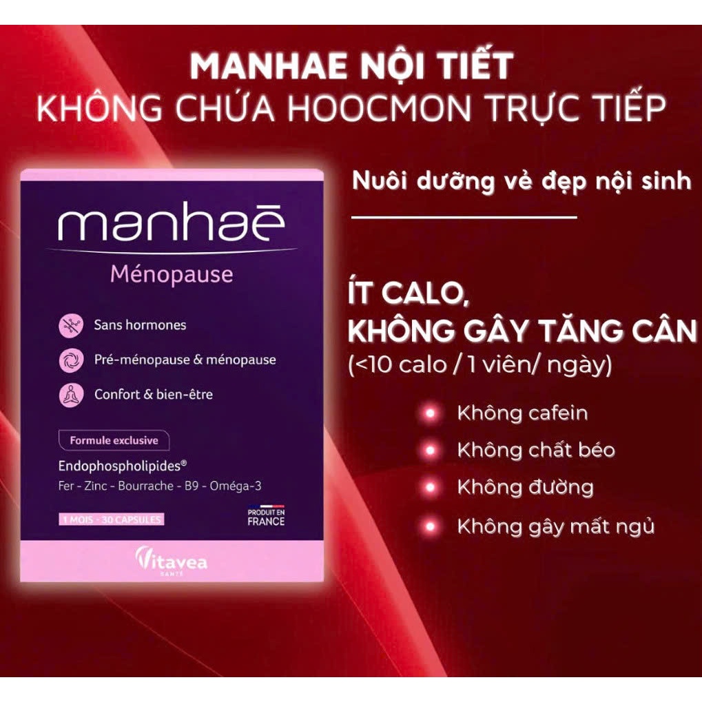 Viên uống nội tiết Manhae Vitavea Pháp cân bằng hỗ trợ sinh lý và làm đẹp (Hàng công ty)
