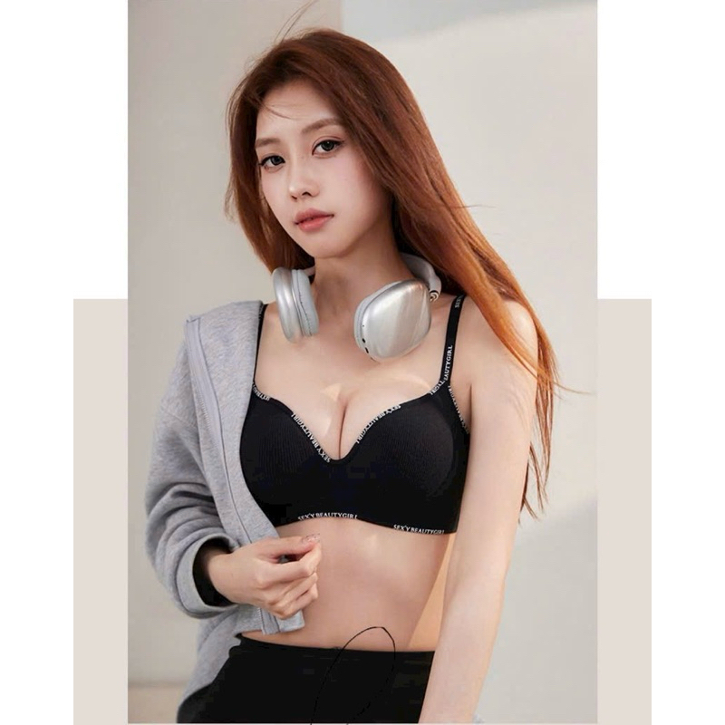Áo lót cotton viền chữ đệm dày 5cm, siêu nâng ngực M08