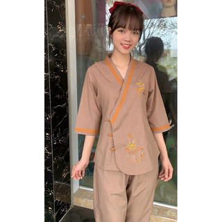 Đồ Lam Đi Chùa # Bà Lai Viền # Đồ Bộ Nữ # Quần Áo