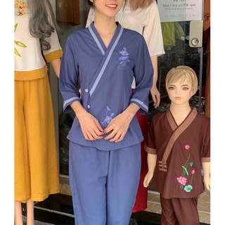 Tim Viền Nữ# Đồ Bộ Nữ Đi Chùa