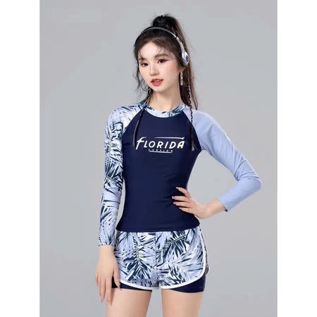 Đồ bơi nữ, đồ tắm biển dài tay quần short ,Đồ bơi giả váy nữ đi biển kín đáo năng động dành cho mẹ và bé 16-65kg