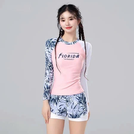 Đồ bơi nữ, đồ tắm biển dài tay quần short ,Đồ bơi giả váy nữ đi biển kín đáo năng động dành cho mẹ và bé 16-65kg