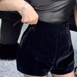 QUẦN SHORT NHUNG 2 LỚP DÀY ĐẸP -Quần ĐÙI NHUNG cạp liền lưng thun, khóa kéo giọt lệ cạnh sườn, không túi