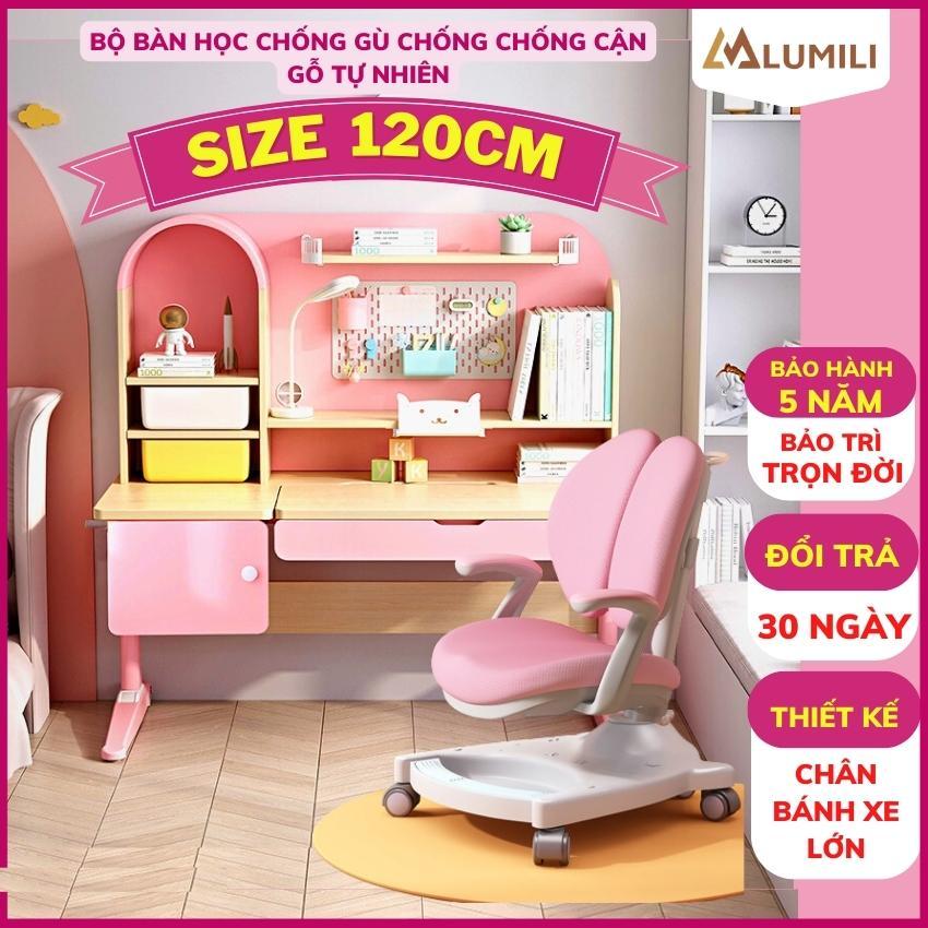 [ Miễn phí vận chuyển 100%] Bàn học thông minh bàn học chống gù chống cận cho học sinh Lumili S6 kích thước 1 mét 2
