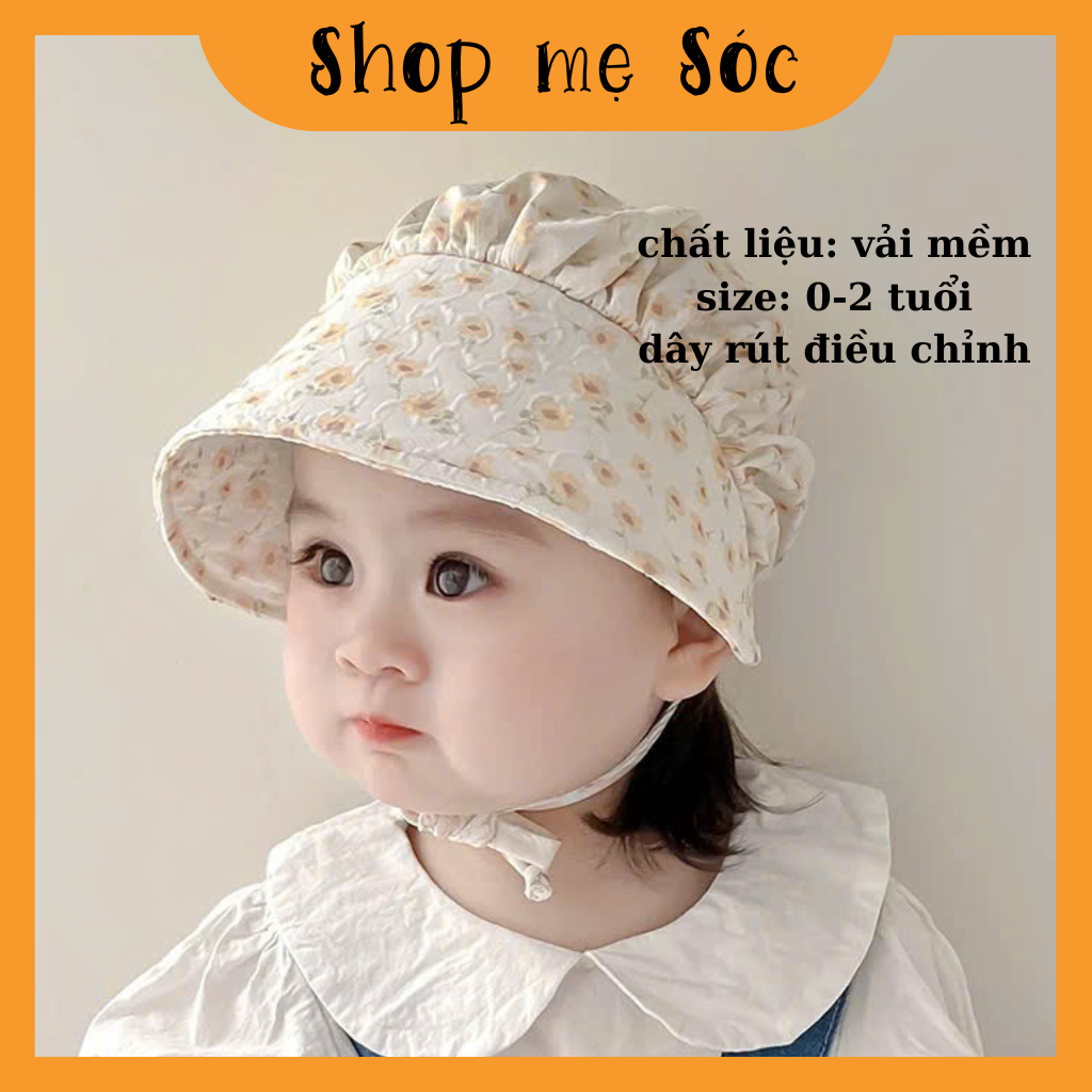 Mũ Cô Gái Hà Lan Hoa Nhí Cho Bé Gái 0-2 Tuổi Dễ Thương Công Chúa Ngọt Ngào mesocshop