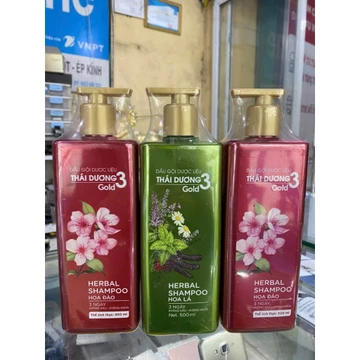 Dầu Gội Dược Liệu Thái Dương 3 Chai 500ML[CHÍNH HÃNG 100%] ĐỦ MẪU (GỘI ĐEN DẠNG NƯỚC)