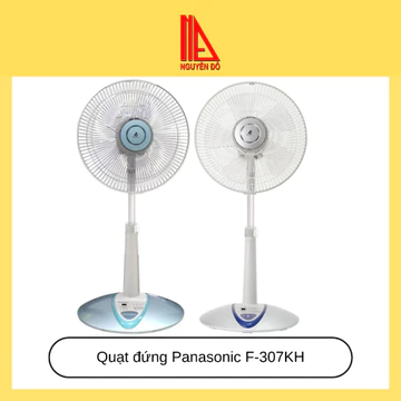 Quạt đứng Panasonic F-307KH, có 2 màu xanh& bạc, có remote điều khiển từ xa, quạt mát, tiết kiệm điện, Shop Nguyễn Đô.
