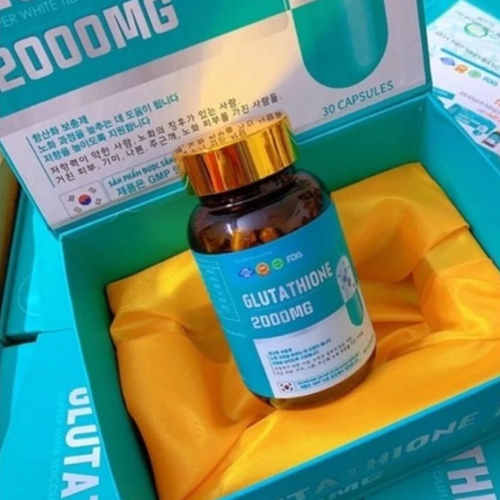viên uống trắng da glutathione 2000mg Da, Mờ Nám Collagen Làm Trắng chống lão hóa Làm đẹp và chăm sóc da Viên Uống Trắng Da Glutathione