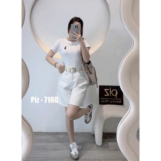 Quần Jean Ngố Sooc Nữ Lưng Cạp Cao Trơn Basic Kèm Belt QCCC Cao Cấp