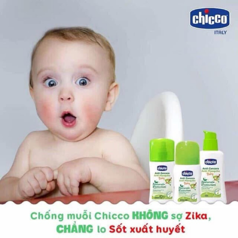 XỊt chống muỗi Chicco – Extra 100ml/ Gel -xịt muỗi thay thế Tibongstore