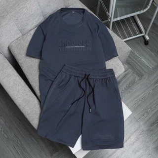 Bộ Quần Áo Nam Kết Hợp Họa Tiết 3D Dập Nổi Chất Cotton Chéo Thoáng Mát Set Đồ Trẻ Trung Khỏe Khoắn , Menswear