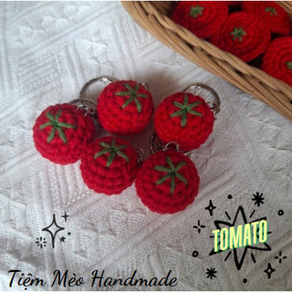 [Ảnh Thật+ Sẵn Hàng] Cà Chua Len Handmade (Tomato) Kẹp tóc, Scrunchies, Móc Khóa, Ghim Cài