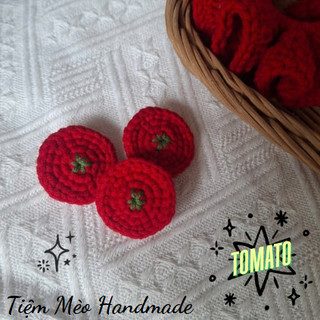 [Ảnh Thật+ Sẵn Hàng] Cà Chua Len Handmade (Tomato) Kẹp tóc, Scrunchies, Móc Khóa, Ghim Cài
