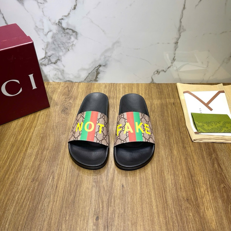 ⚡️[Hight Quality] Dép Lê Quai Ngang Gu11 Print Slides Not 1ake - Điểm Nhấn Logo NF Monogram Cao Cấp Full Box Qccc