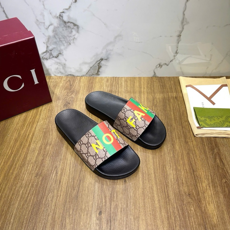 ⚡️[Hight Quality] Dép Lê Quai Ngang Gu11 Print Slides Not 1ake - Điểm Nhấn Logo NF Monogram Cao Cấp Full Box Qccc