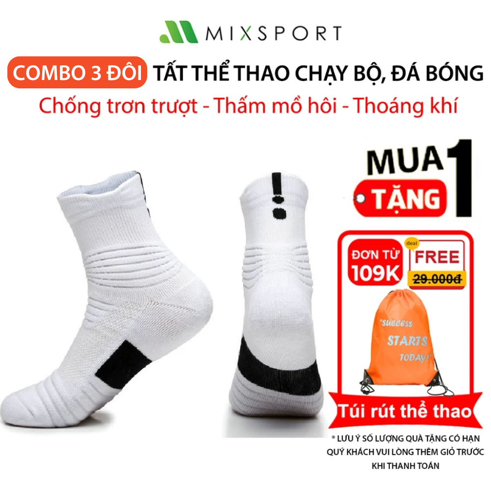 Ảnh Tất Chạy Bộ Thể Thao Cổ Lửng MixSport Chống Trơn Trượt Thấm Mồ Hôi Thoáng Khí 1