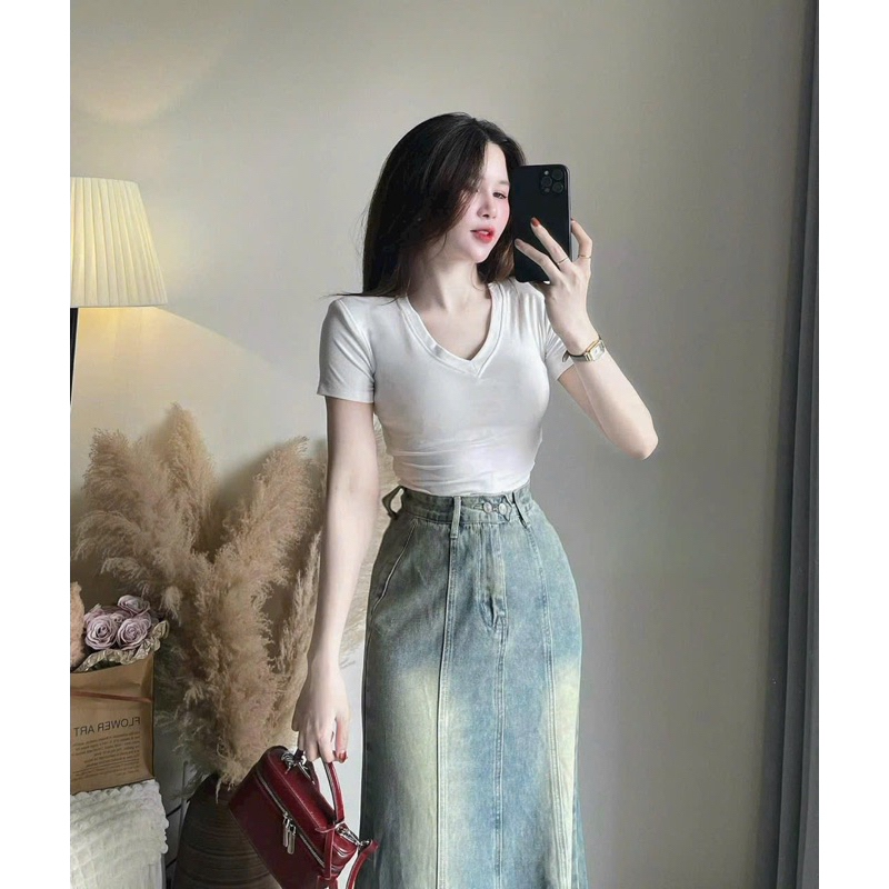 Áo Pull Cổ V Dáng Ôm Body Tôn Dáng Chất Thun Zip By.Thanhhuyen clothing New 2025