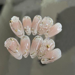 NAIL BOX CÔ DÂU THẠCH GẠO OMBRE MIX CHARM HOA