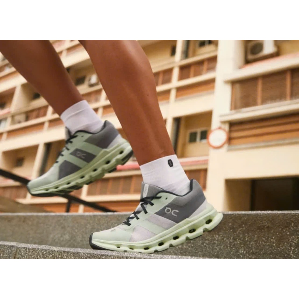 GIÀY CHÍNH HÃNG On Running Cloudrunner trainers in grey and moss