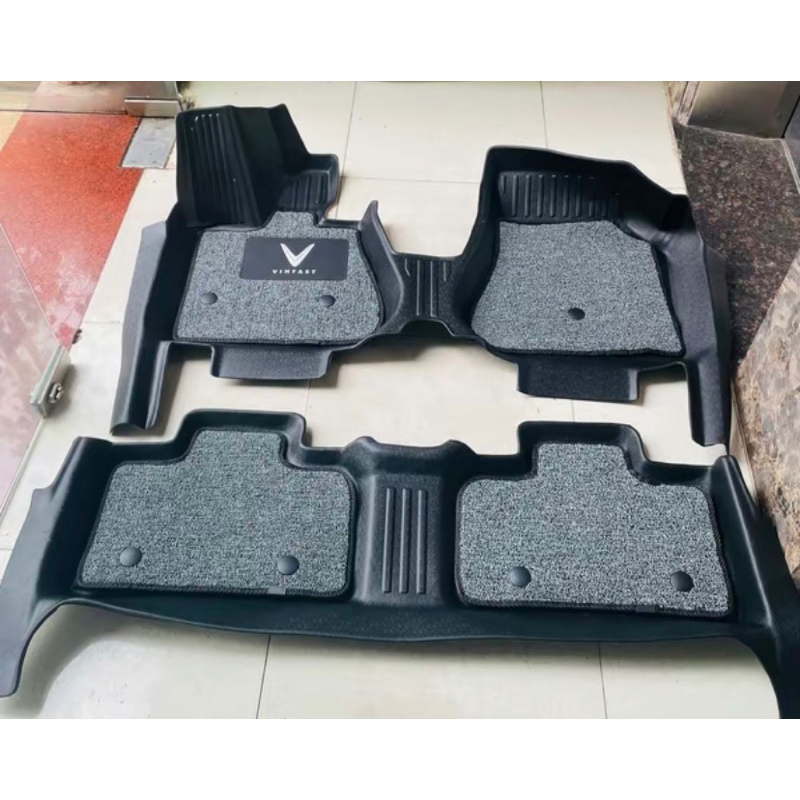 Thảm lót sàn nhựa TPE có rối tràn viền bậc xe Vinfast VF6 (Hàng cao cấp)