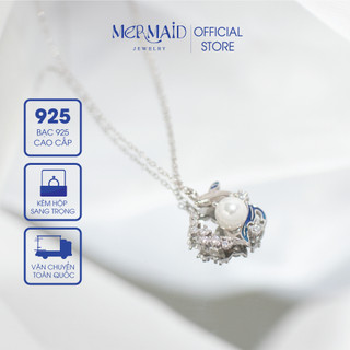 Vòng cổ bạc nữ Starlit Serene mặt cá voi mix ngọc lấp lánh, kèm hộp đựng sang trọng