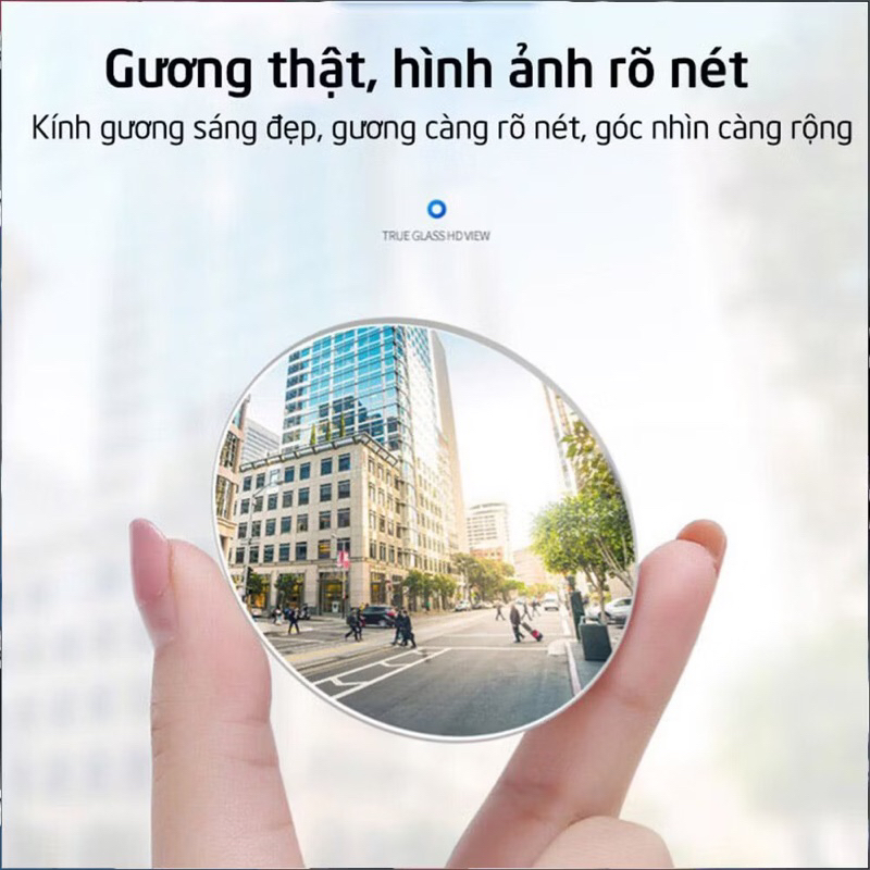 Bộ 02 gương cầu lồi ô tô góc rộng 360 độ xoá điểm mù
