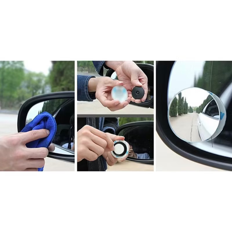 Bộ 02 gương cầu lồi ô tô góc rộng 360 độ xoá điểm mù