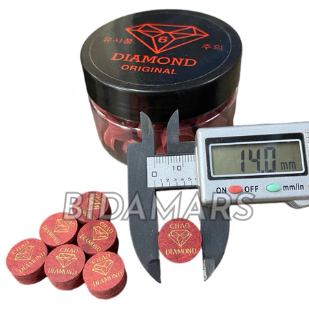 Đầu Cơ Bida Chơi 3C Libre Pool Diamond Chao 6 Lớp 14mm Hàn Quốc | Đầu Gậy Bi-a Loại Mềm