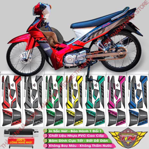 Tem RC 2018 Sirius phối màu - Tem rời dán Sirius RC 3 lớp cao cấp