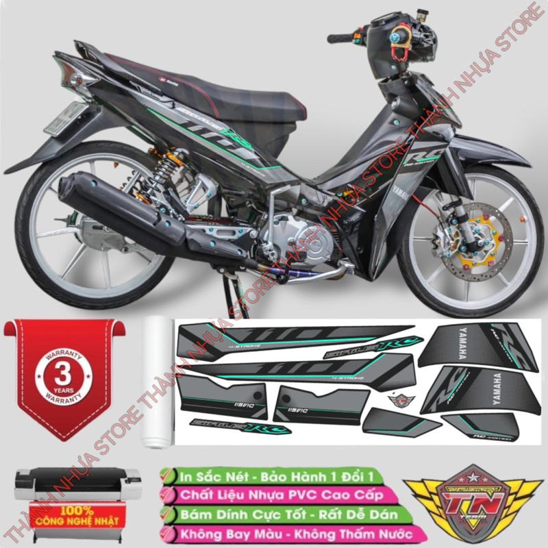 Tem RC 2018 Sirius chỉ màu - Tem rời dán Sirius RC 3 lớp cao cấp