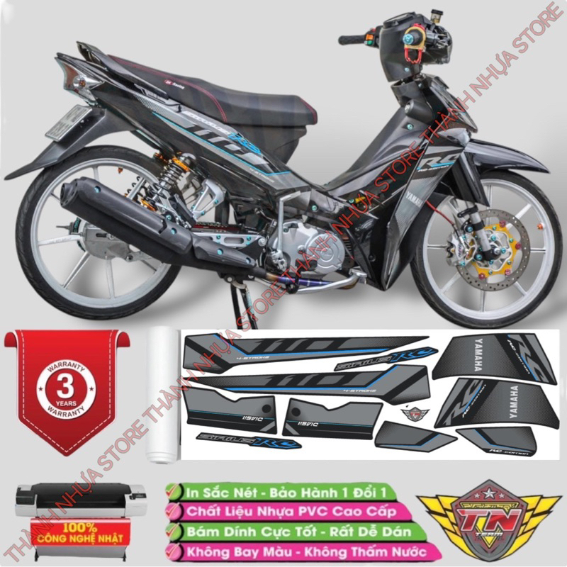 Tem RC 2018 Sirius chỉ màu - Tem rời dán Sirius RC 3 lớp cao cấp