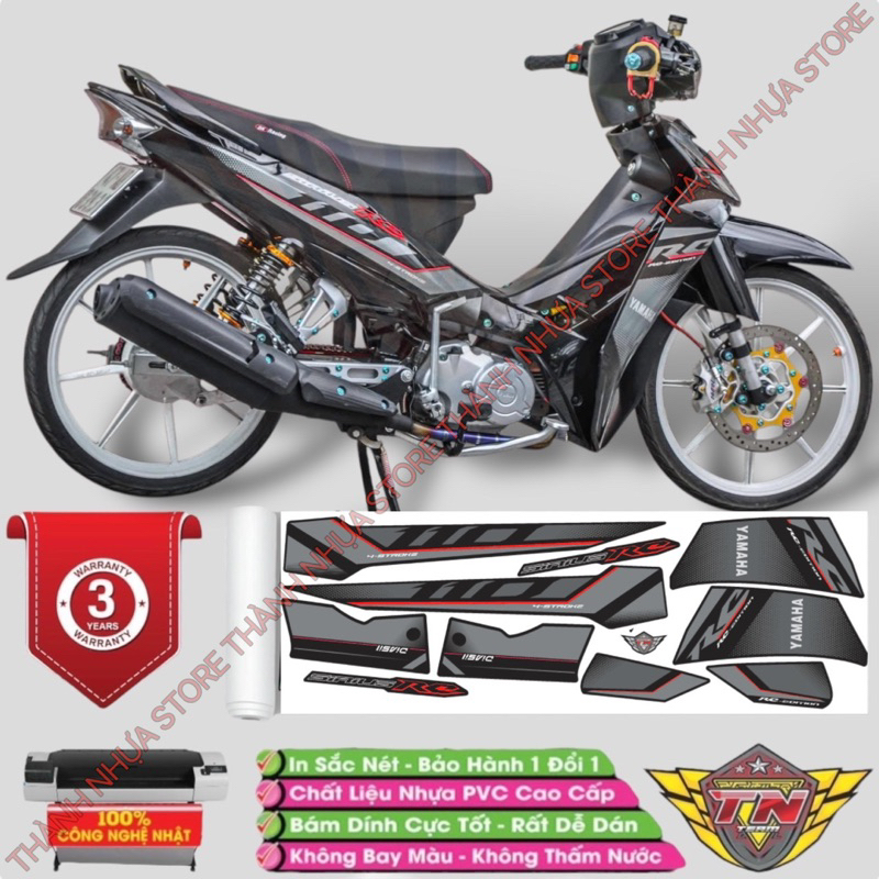Tem RC 2018 Sirius chỉ màu - Tem rời dán Sirius RC 3 lớp cao cấp